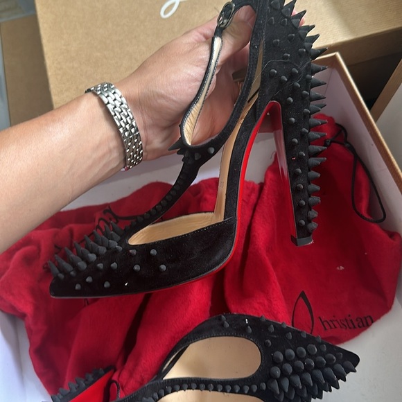 Spiked Louboutin heels sz 38 - Picture 2 of 14